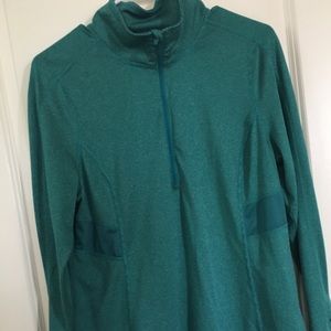 Half-zip, long sleeve athletic shirt